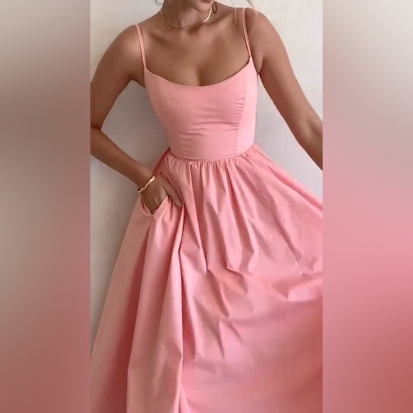 Commense Dresses & Skirts - NWT statement midi party dress COMMENSE pink S